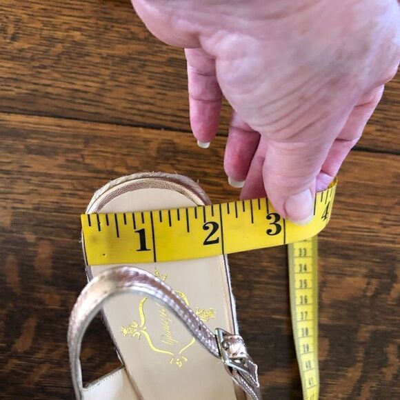 NEW Footcandy Costa Rica Rose Gold Coastal, Y2K Slingback Peep Toe Wedge - Picture 11 of 16